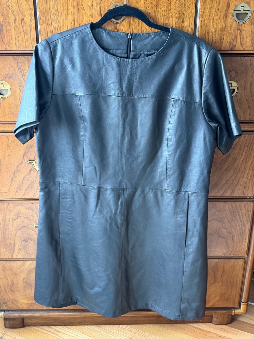 Bod and Christensen leather shift dress with pockets
